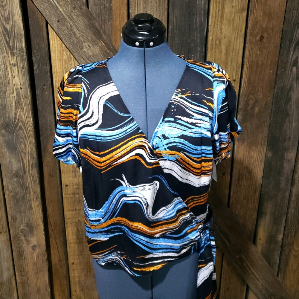 Nine West Wrap Blouse